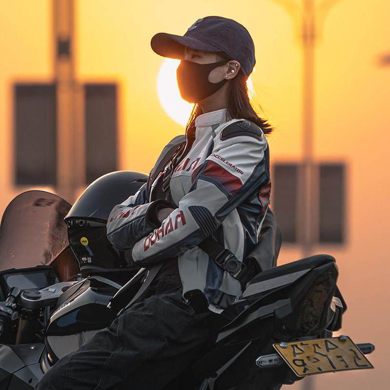 杜汉摩托车机车服皮衣套装防摔骑行服防寒保暖男女装备赛车服四季