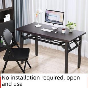 家庭小公寓出租房餐桌简单的矩形桌阳台折叠桌便携式户外摊位桌