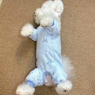 布莱熊母狗专用包肚衣狗狗衣服冬装小型犬比熊泰迪幼犬四脚护肚衣