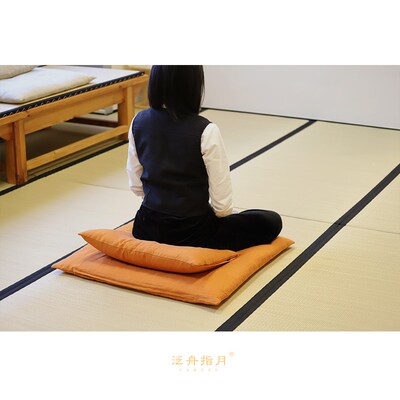【静定之美】泛舟指月打坐垫 亚麻木棉静坐禅修垫 静坐垫 透气