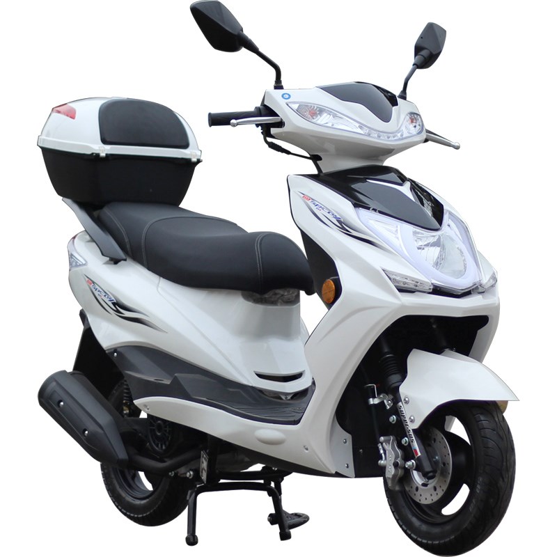 新款迅鹰摩托车 国四电喷125CC燃油助力车鬼火摩托车可上牌踏板车