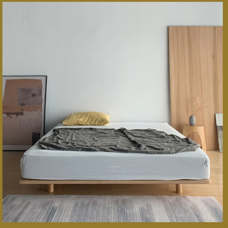 订制实木悬浮床全榉木实木床塌塌米无靠背床无床头床日式床