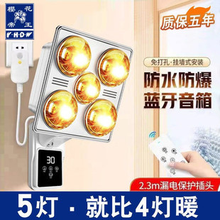 樱花帝王壁挂式灯暖浴霸灯泡取暖器挂墙式卫生间浴室暖光灯免打孔