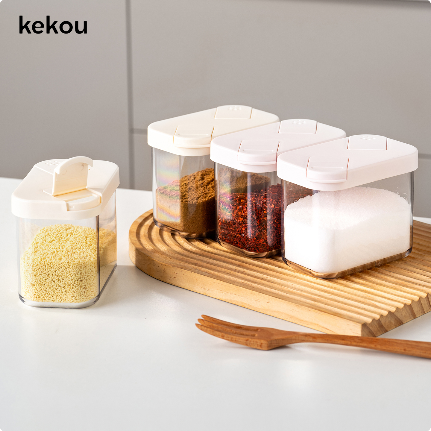 可扣淀粉收纳盒定量生粉密封罐