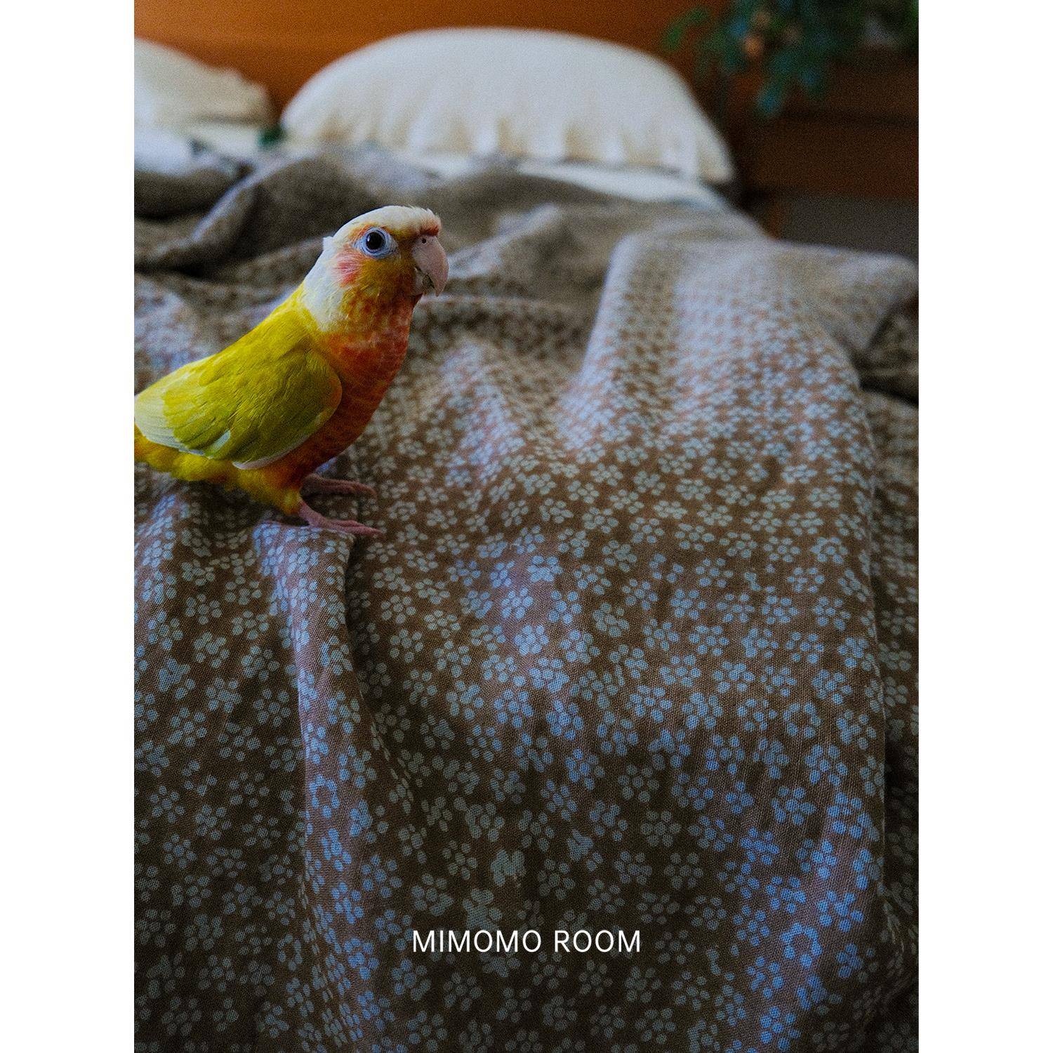 豆蔻绿小花·覆古田园风纯棉纱布碎花枕套床单床笠被套单件床品新