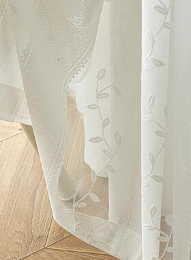 72640高隔热防晒白色帘透光不人镜面纱窗帘客厅卧室阳纱台级感透