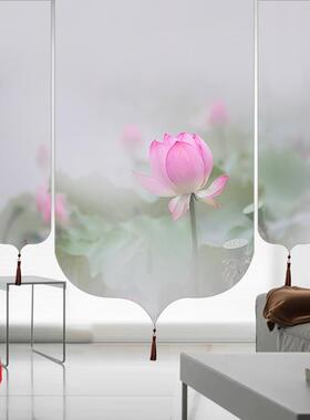 厅新中式禅意卷帘窗帘客茶玄关41558屏风帘隔断室帘子挂装式饰门