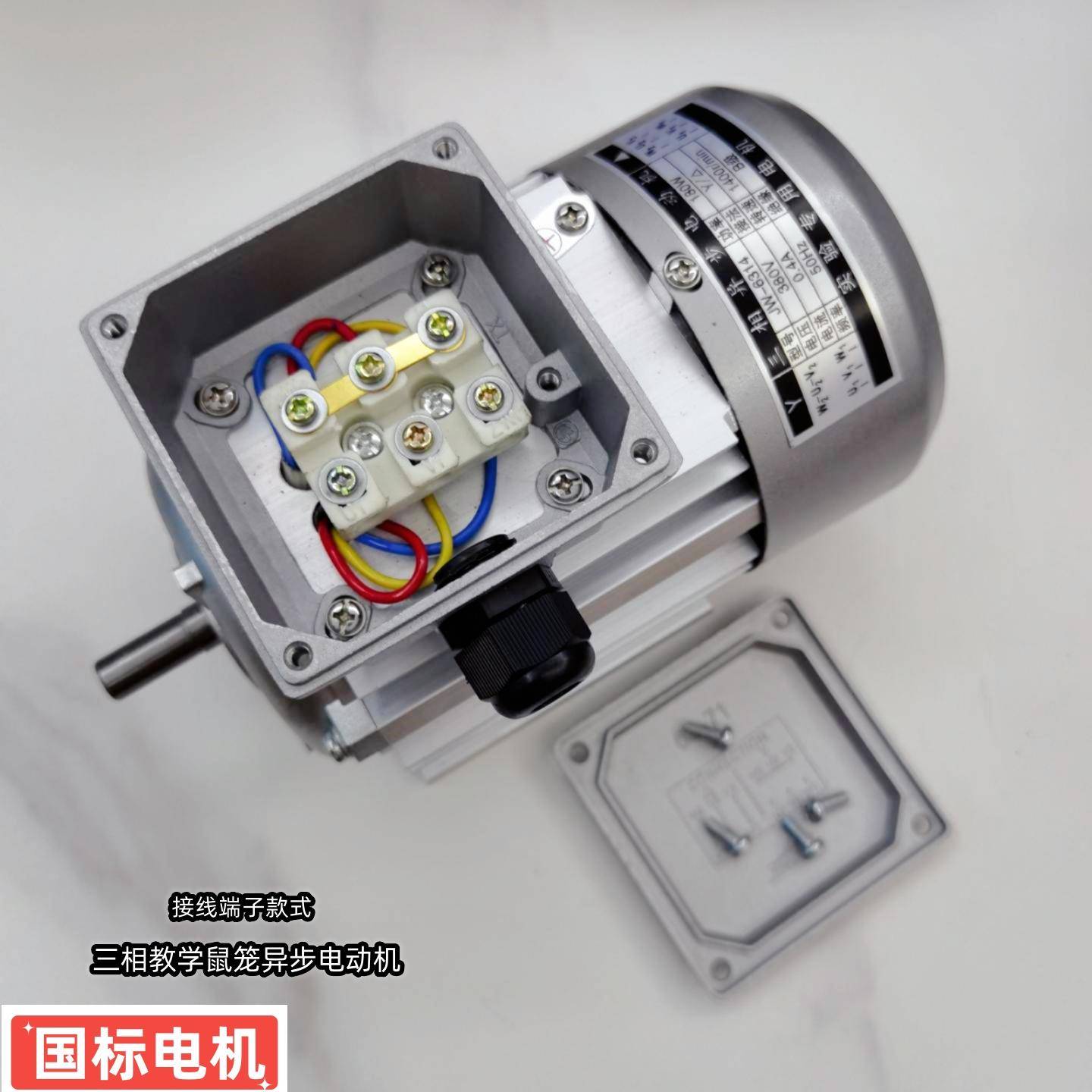 三相鼠笼异步电动机电机 JW6314 380V变频器用接线端子款教学电机