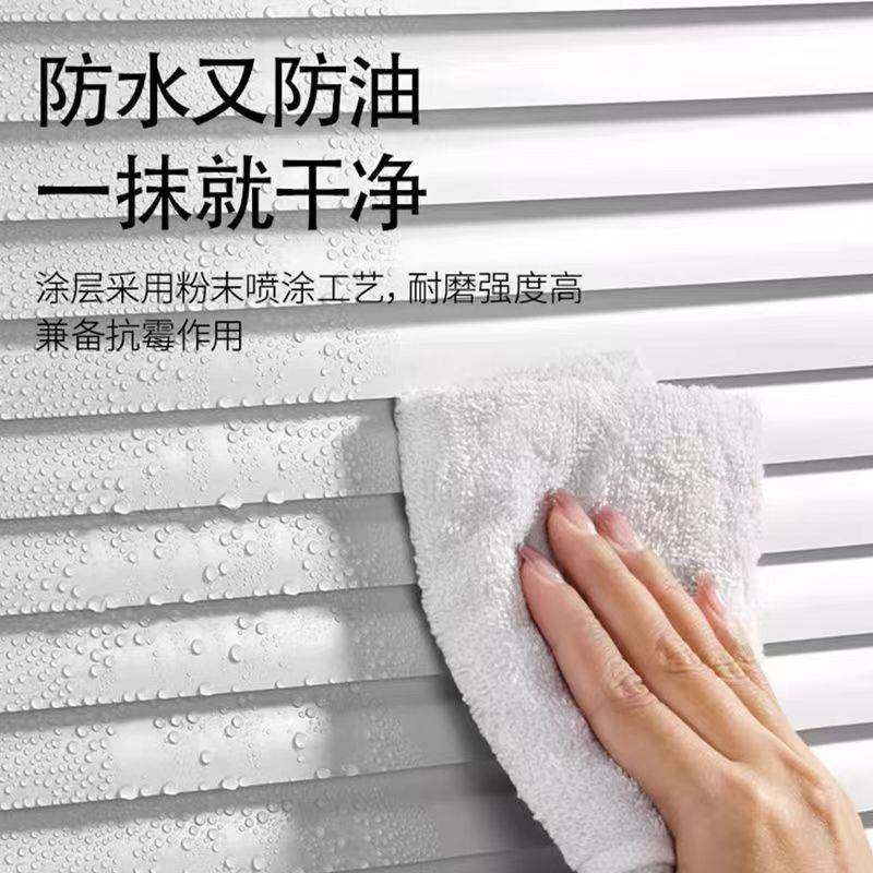 铝合百叶窗帝春临卷帘百可免打孔卫生间厨房遮光升降金帘浴室页拉