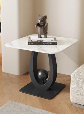 岩板茶几小桌子可移动沙发边几客厅阳台方形圆桌床头柜置物架新款