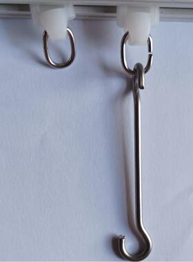 韩式窗帘加长挂钩四爪褶皱锈布头窗帘延3长勾避05974免漏 光不钢0