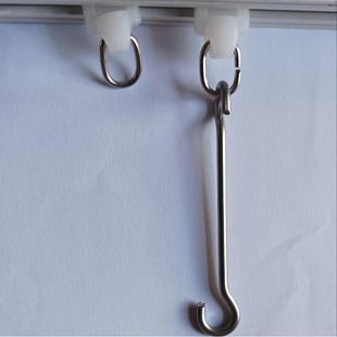 韩式窗帘加长挂钩四爪褶皱锈布头窗帘延3长勾避05974免漏 光不钢0