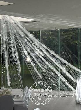 双41256帘头特密加寸高制尺婚庆线帘台吊顶定背景韩式小舞众流苏