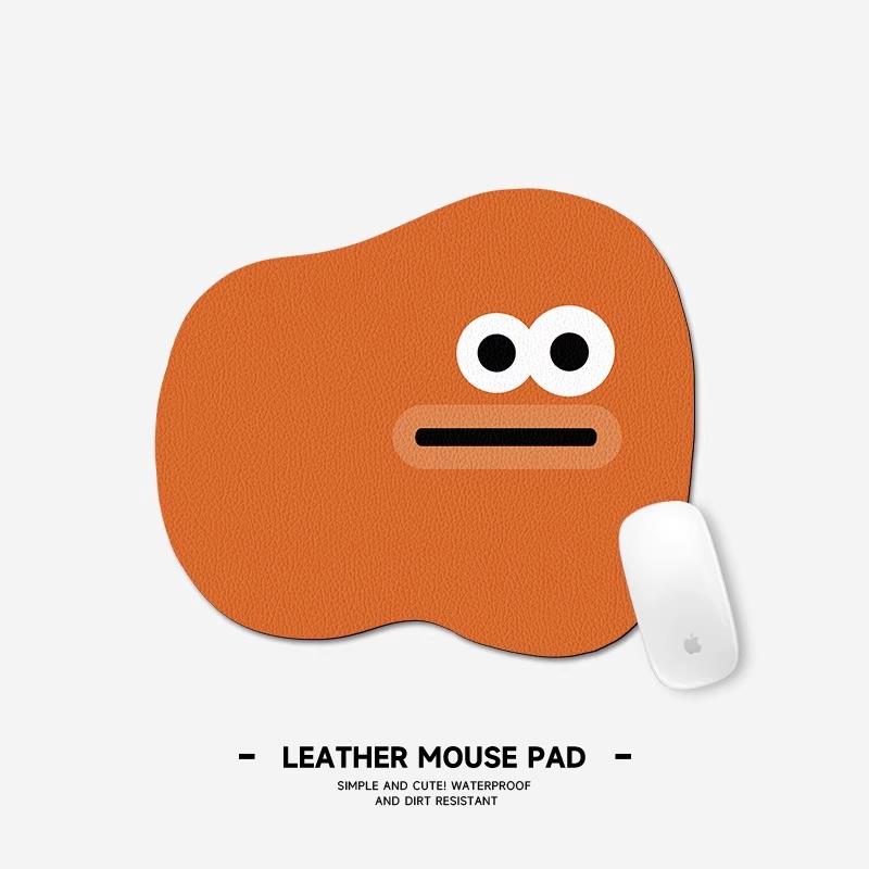 简约插画皮革鼠标垫女小号便携电脑办公室防水桌垫大学生宿舍腕垫