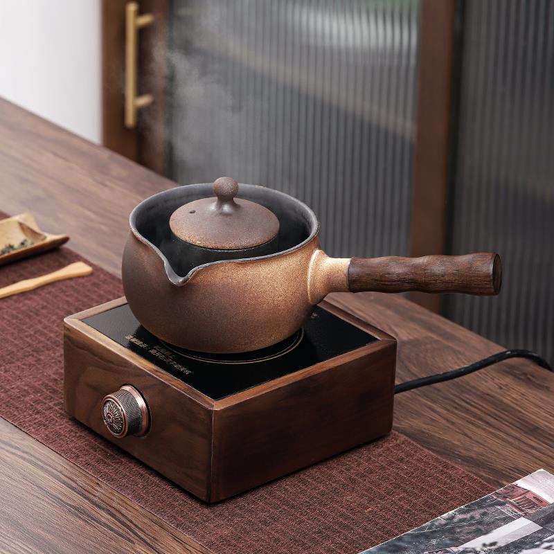家用陶瓷煮茶壶侧把煮水壶户外泡茶壶网红围炉煮茶器明火干烧茶壶