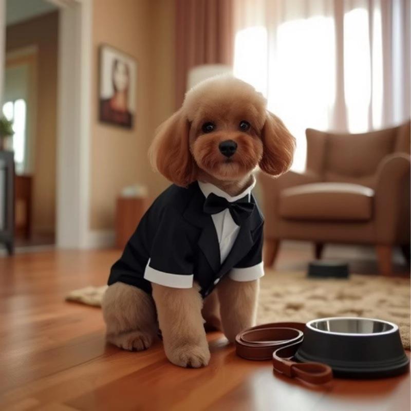 狗衣服宠物服装 结婚礼服 绅士装比熊泰迪狗西装狗宠物服装/雨衣