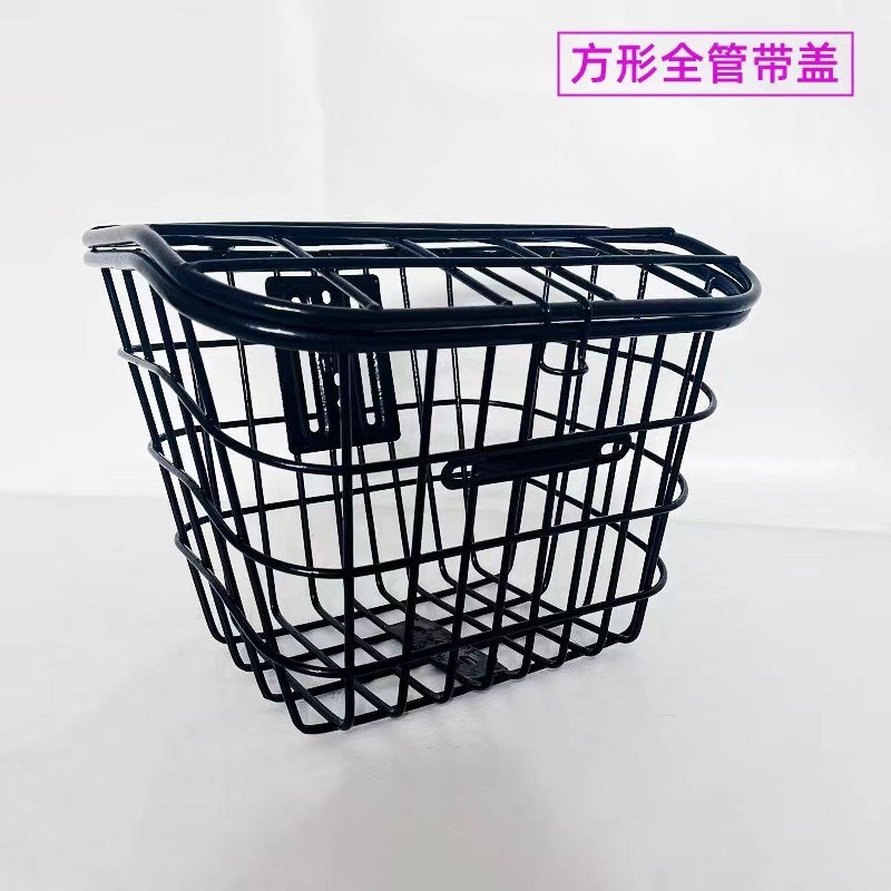 金属自行车后篮电动车后筐加粗铁质菜篮折叠车后置篮山地车后尾篮