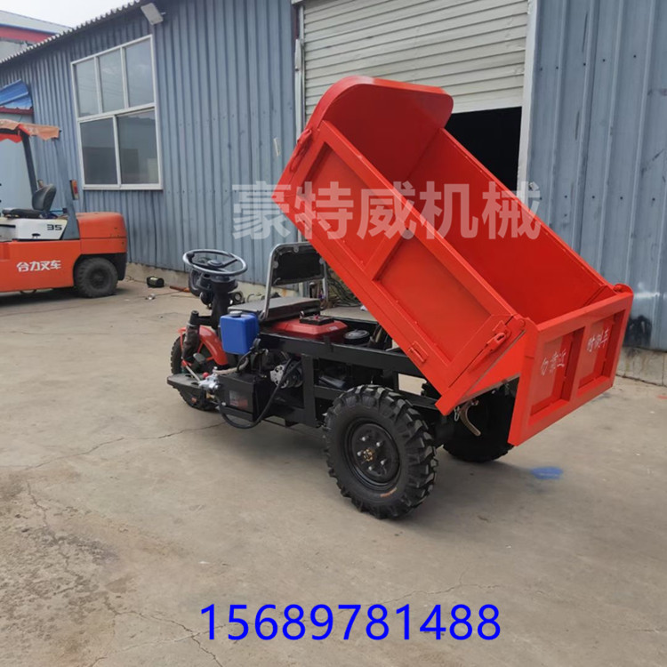 三轮车厂家直销工程柴油三轮车U型后开门三轮车自卸式农用三马车