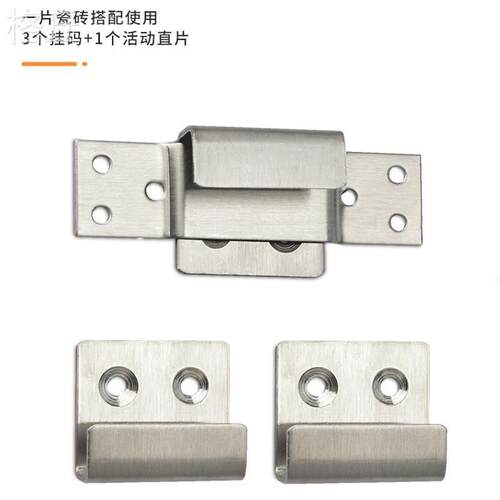 .挂钩玻卡槽镜子展架l型挂扣不钢锈 挂挂件钩墙面干璃不锈
