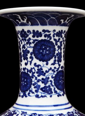 德镇陶瓷器仿古青花瓷客厅摆件家居酒柜博古架装饰品瓷瓶摆设