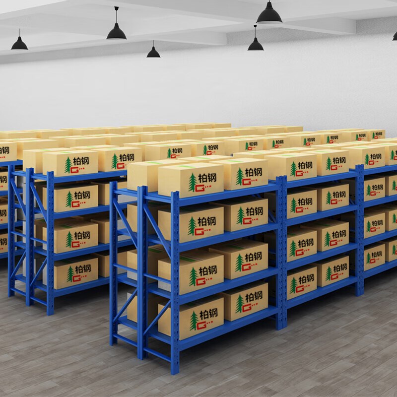 柏钢企业采购仓储货架储物架仓库重型超市车间2000*600*2000货架