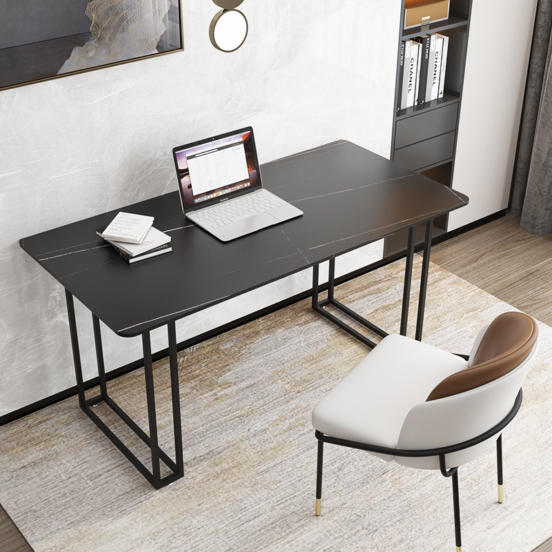 北欧轻奢大理石家用书桌电脑办公桌简约现代 网红sin咨询直播桌子
