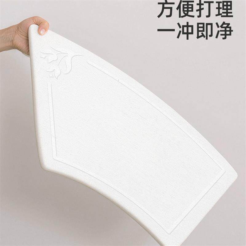 弧形浴室硬硅藻泥吸水垫扇形浴室地垫卫生间门口防滑脚垫垫子