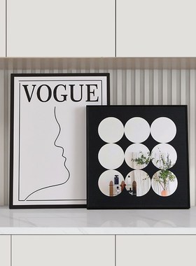 入户玄关餐边电视柜装饰品摆件画软装高级感小众轻奢高档客厅鞋柜