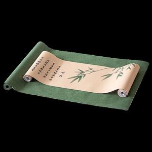 形相新中式禅意竹子茶席手绘防水桌旗功夫茶茶具垫子茶台茶几桌布