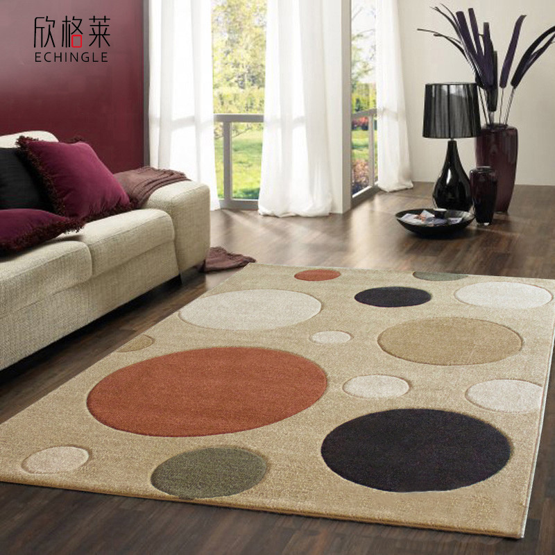 简约现代长方形地毯客厅茶几毯卧室床边地毯可手T洗欧式田园房间