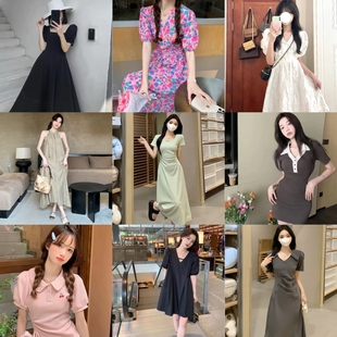 黑色無袖 女裝 新款 寬松版 型春夏款 連衣裙簡約風格 QY2025年夏季