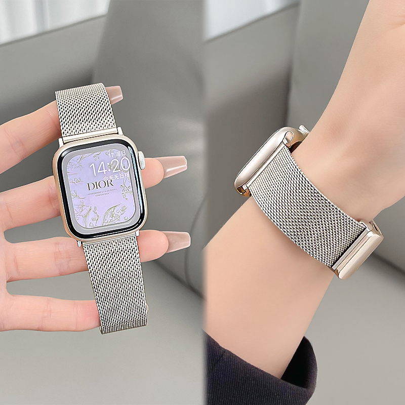 适用applewatch米兰尼斯金属表带