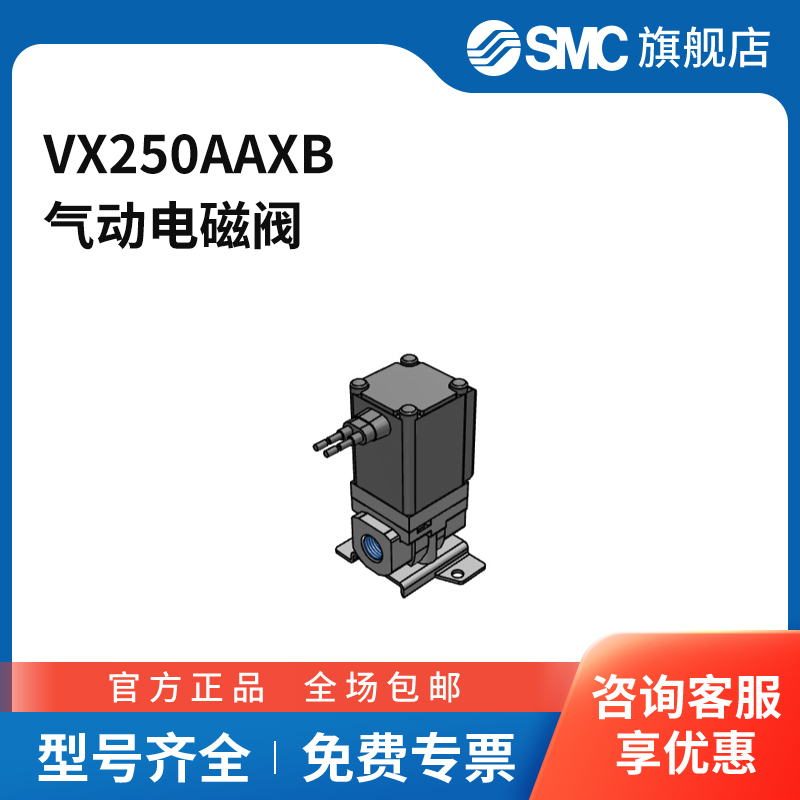 SMC官方正品VX21/22/23系列电磁阀VX250AAXB两位两通DC24V