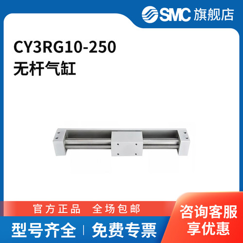 SMC官方正品CY3R系列直接安装型磁耦式无杆气缸CY3RG10-250缸径