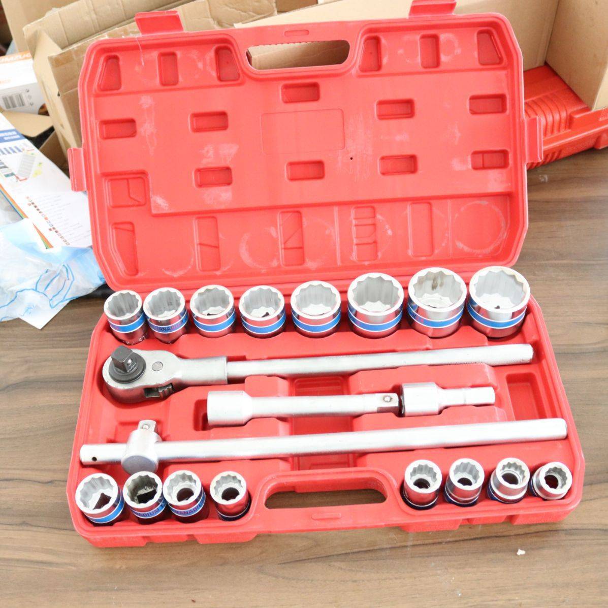 21件套筒6角12角重型汽车机械多功能组合修车专用套装汽修工具