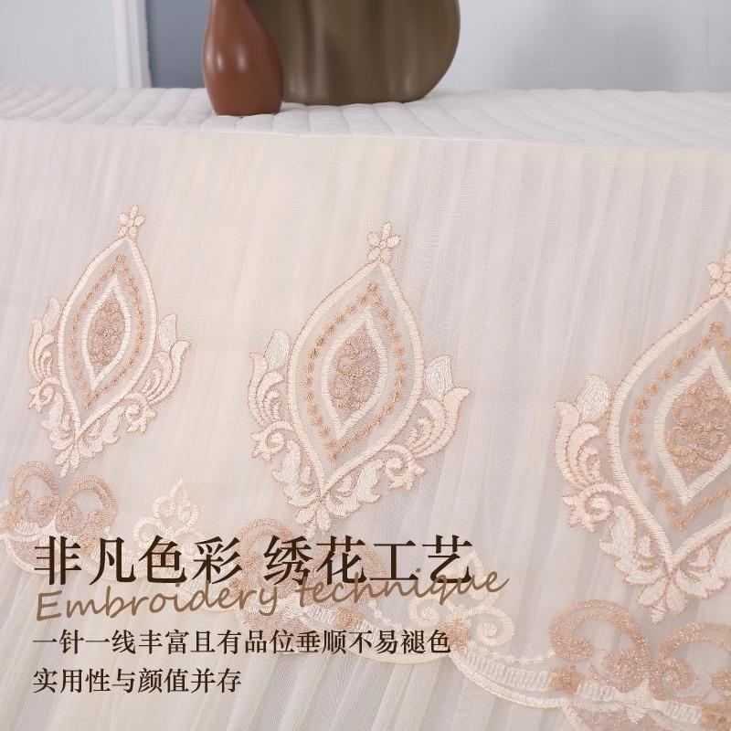 钢琴罩全包蕾丝刺绣防尘罩现代简约公主家用钢琴凳套盖布防尘罩套
