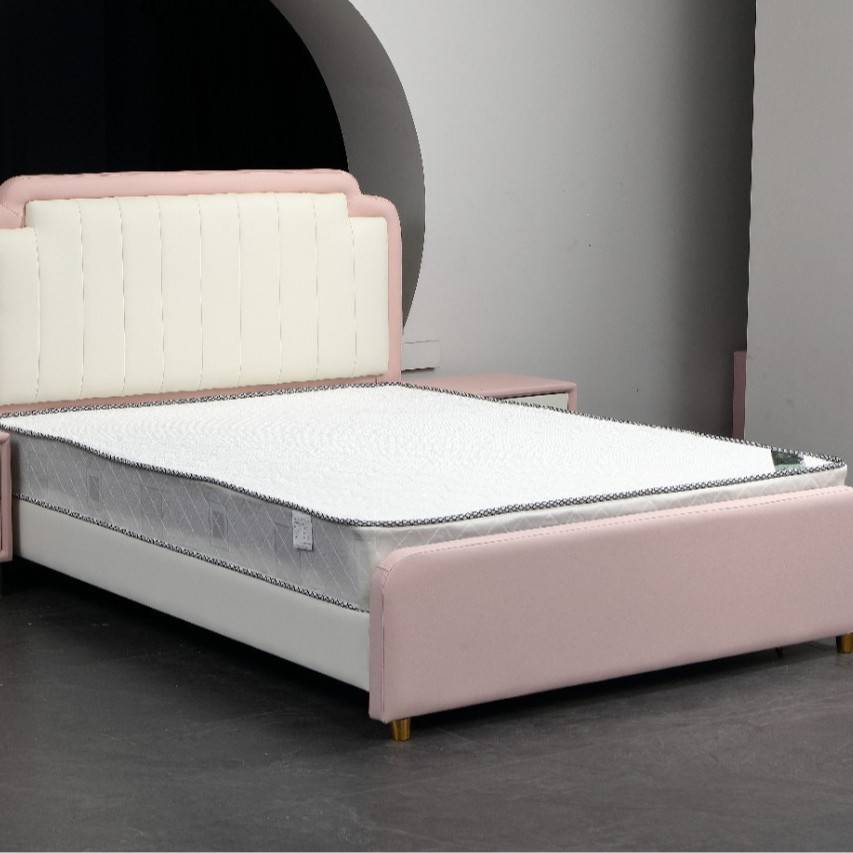 青少年儿童床男孩女孩单人床1.5卡通软包轻奢现代简约皮床小户型