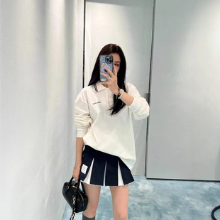 正确版本现货高品质MM家新款胸前刺绣长袖POLO宽松版型男女同款潮