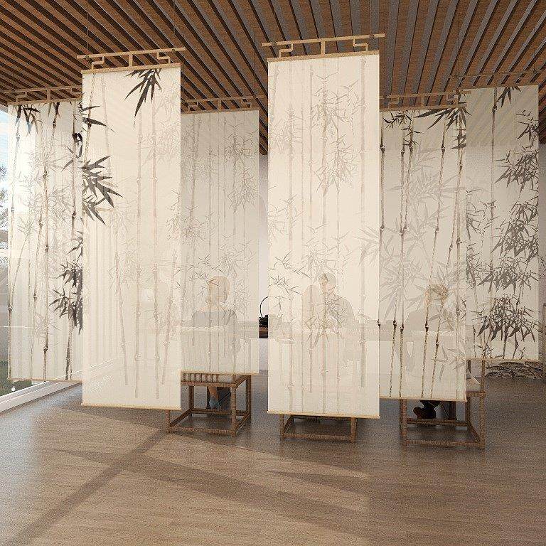 宋代美学原创麻绳竹子屏风软隔断新中式拉卷帘茶室民宿悬挂遮阳帘,居家布艺,卷帘,淘宝优惠券,粉丝福利购,淘宝优惠卷