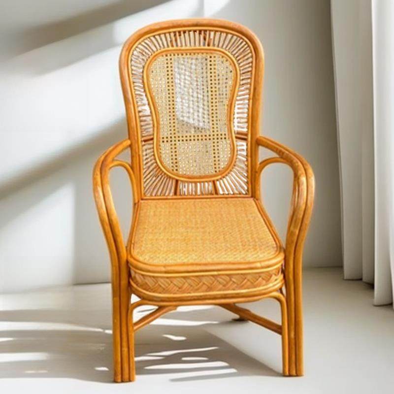 天然藤椅高靠背椅家庭休闲阳台单人椅老年人藤编办公麻将椅,住宅家具,阳台椅,淘宝优惠券,粉丝福利购,淘宝优惠卷