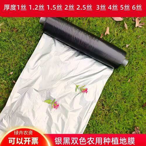 银黑双色农用种植地膜厚保温反光除草防虫塑料纸大棚塑料薄膜拱棚