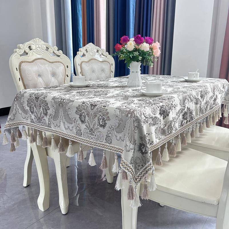 欧式餐桌布台布时尚简约茶几布艺长方形欧美风圆形高级感盖布定制