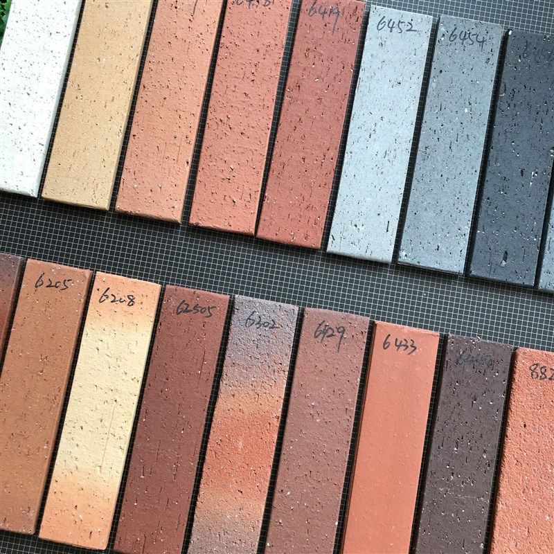 劈开砖60x240外墙砖自建房别墅工程陶土拉毛窑Q变红色瓷砖厂家直