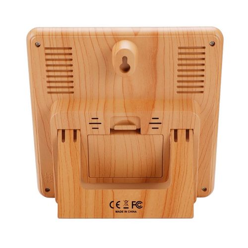 电子创意数字时钟 彩屏触摸键家用无线天气预N报钟 室内外温湿度