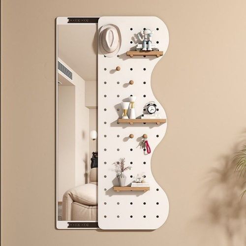 洞洞板隐形穿衣镜推拉暗藏式可关闭D全身镜家用壁挂式玄关试衣镜