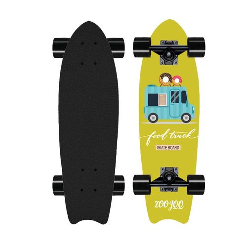 上新图案枫木大鱼k板单翘滑板代步板陆地冲浪板鱼尾刷街板四轮代