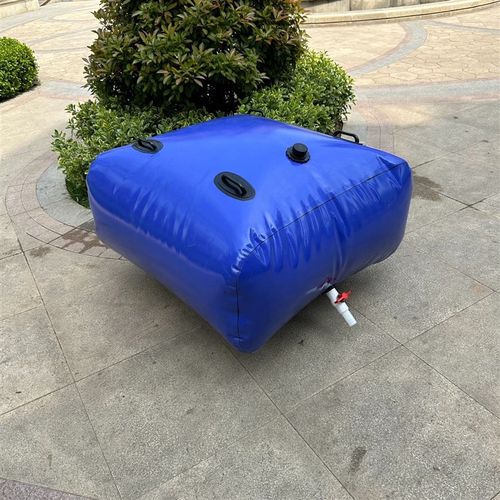 蓝色pvc升级款加厚把手水袋可折E叠软体防渗漏农业抗旱软体水囊