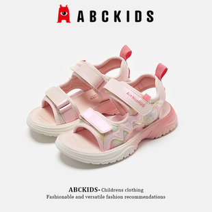 2025新款 涼鞋 女童夏季 子女孩沙灘鞋 防滑軟底鞋 兒童鞋 abckids童鞋