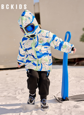 abckids男童羽绒服2026冬装新款儿童加厚连帽外套宝宝白鸭绒上衣