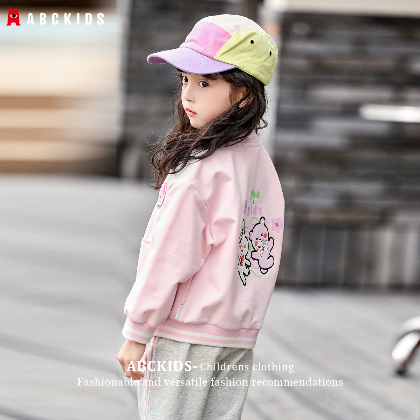abckids女童秋装新款棒球服